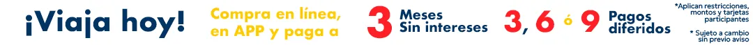 compra tus boletos de autobus a 3 meses sin intereses y 3 6 o 9 pagos diferidos